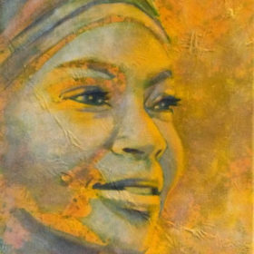 sunrise, 2018, Acryl auf Molino auf Leinwand, 90 x 55 cm