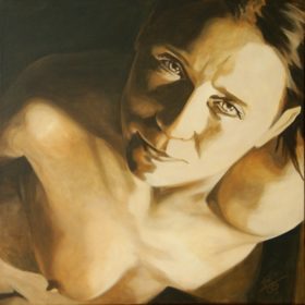 Sepia, 2009, Acryl auf Leinwand, 80 x 80 cm