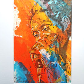 Walter Horton, 2025, Illustration Tusche und Acryl auf Papier, 29 x 20 cm
