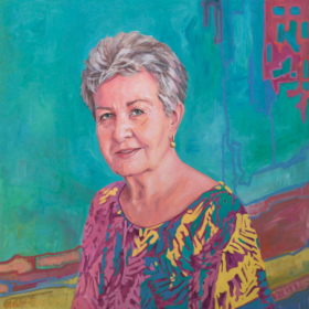 Astrid Zimmermann, 2026, Acryl auf Leinwand, 90 x 90 cm