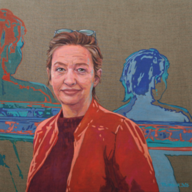 Daniela Bordesser, 2026, Acryl auf Leinwand, 90 x 90 cm