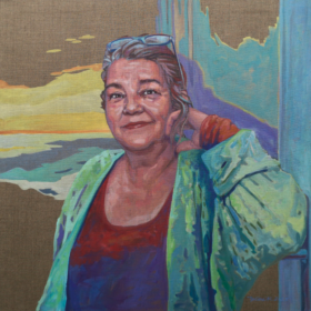 Doro Blancke, 2025, Acryl auf Leinwand, 90 x 90 cm
