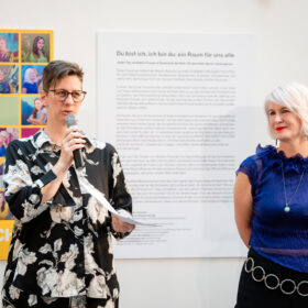 Stefanie Jaksch, Barbara Pacholik, Vernissage HGT im ÖGB-Catamaran ©Luiza Puiu