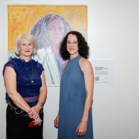 Schirmherrin Barbara Lang, Vernissage HGT im ÖGB-Catamaran ©Luiza Puiu