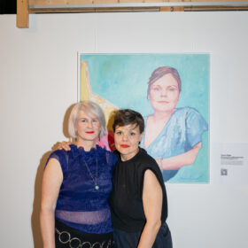 Barbara Pacholik, Lena Jäger, Vernissage HGT im ÖGB-Catamaran ©Luiza Puiu