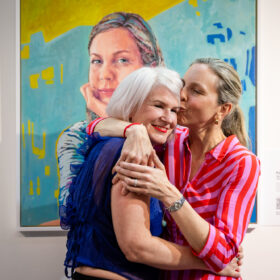 Barbara Pacholik, Kathrin Limpel, Vernissage HGT im ÖGB-Catamaran ©Luiza Puiu