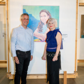 Schirmherr Jakob Grohmann, Fa. Topio, Vernissage HGT im ÖGB-Catamaran ©Luiza Puiu