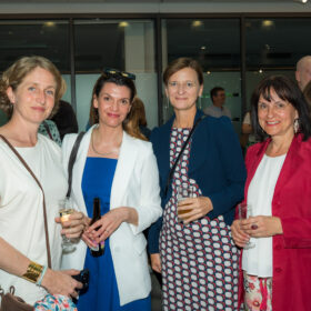 Stephanie Krisper, Barbara Blaha, Sabine Schatz, Renate Heitz, Vernissage HGT im ÖGB-Catamaran ©Günter Leitner