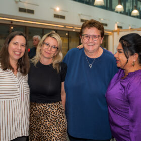 Sandra Trimmel, Dorottya Kickinger, Klaudia Frieben, Hanife Ada, Vernissage HGT im ÖGB-Catamaran ©Günter Leitner